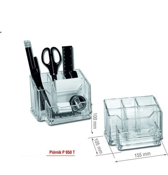 PIÓRNIK PRZYBORNIK AKRYLOWY P950T