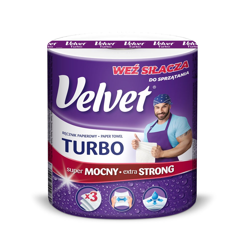 RĘCZNIK VELVET TURBO 3 warstwowy, 330 listków