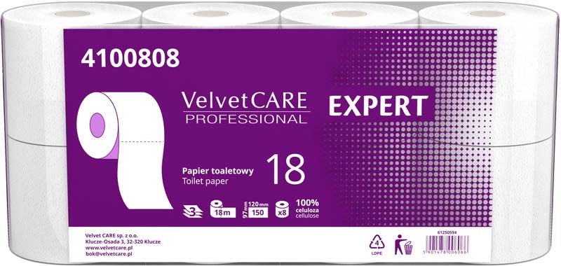 PAPIER TOALETOWY VELVET CARE 8 SZT. 3 WAR celuloz