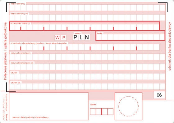 D POLEC.PRZELEW.A6 2SKŁ.W.GOT.449-5