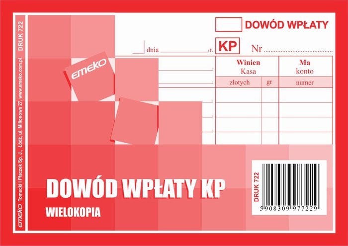 D KP DOWÓD WPŁATY A6 WIEL.722 EM