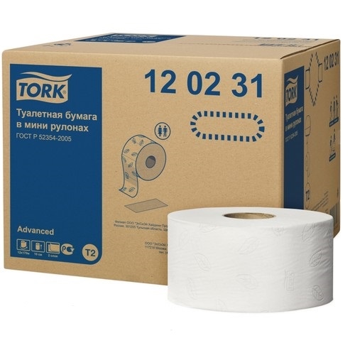 PAPIER TOALET.TORK 120231 170M 2W MINI JUMBO