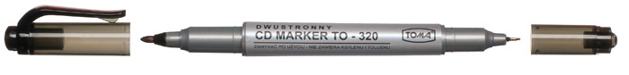 MARKER TOMA 320 DO CD/DVD DWUSTRONNY CZARNY