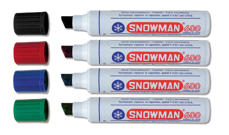 SNOWMAN MARKER JUMBO CZARNY 600  2-11mm