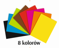 PAPIER KOLOROWY A4 / 8 SAMOPRZYLEPNY